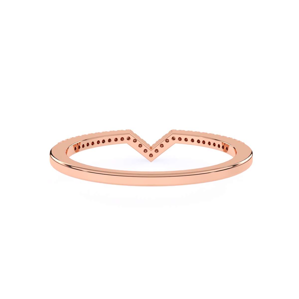 Fancy V Shape Diamond Wedding Band